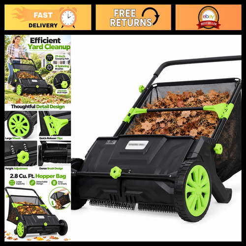 Lawn sweeper with 8 cu - 21",